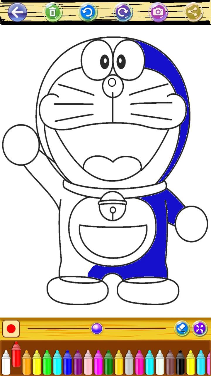 Coloring Doraemon Blue Cat game